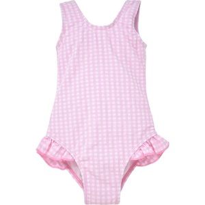 NWT - Girls Flap Happy - UPF 50 Delaney Hip Ruffle Swimsuit - 6Y